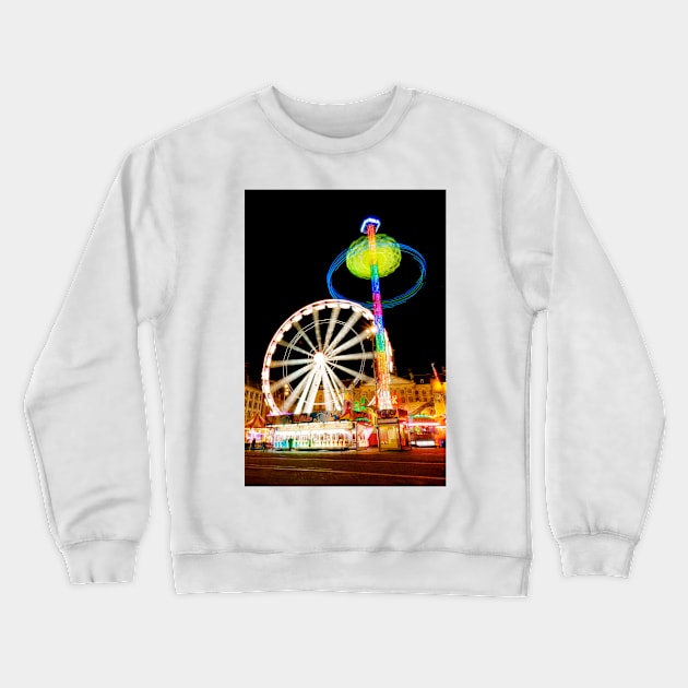 Dam Square Funfair, Amsterdam Crewneck Sweatshirt by Ludwig Wagner